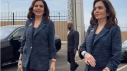 Nita Ambani Stuns at IPL Auction 2025 in a Chic Tweed Pantsuit